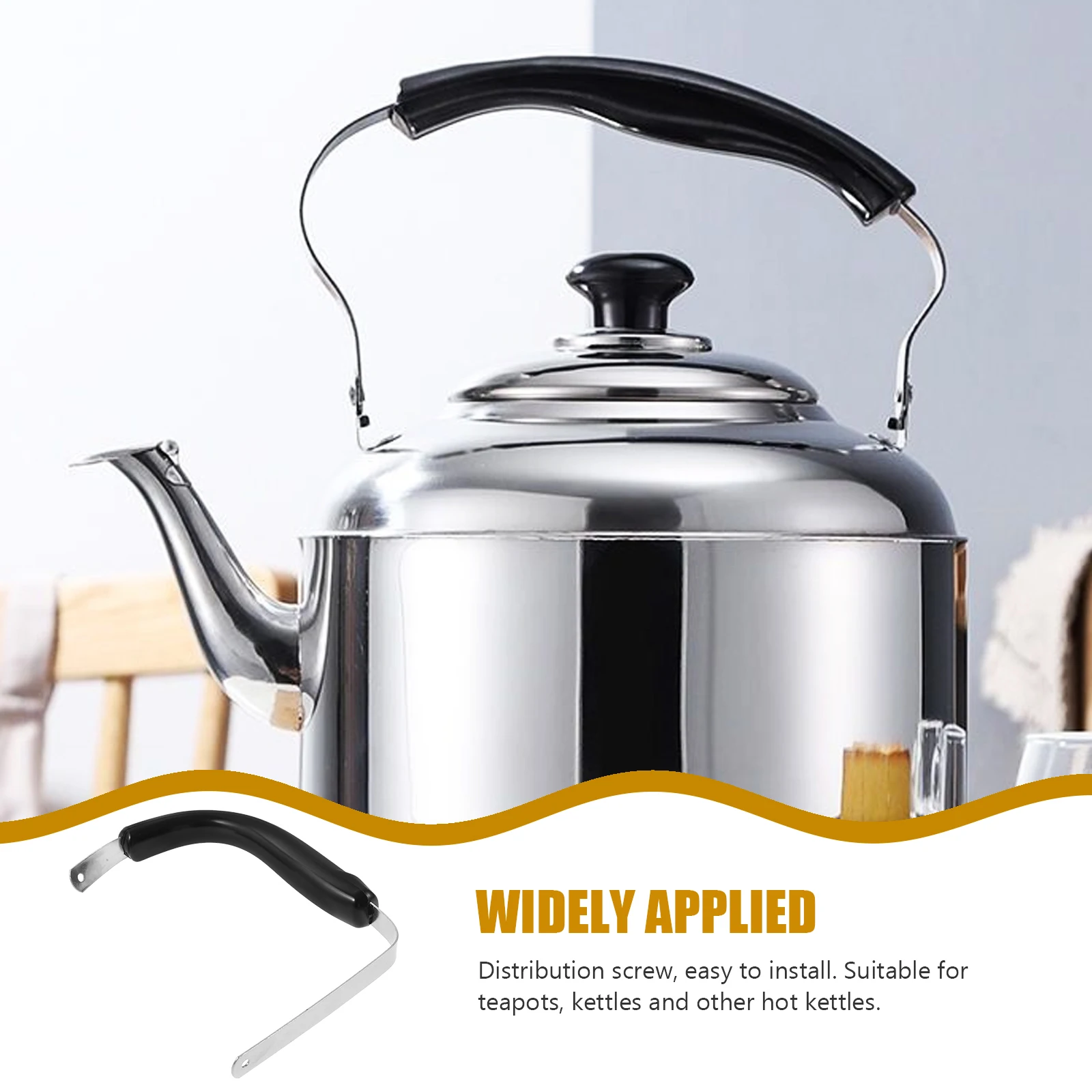 

Kettle Electric Handle Convenient Grip Kitchen Pot Soup Anti Scald Black Handles Replacement