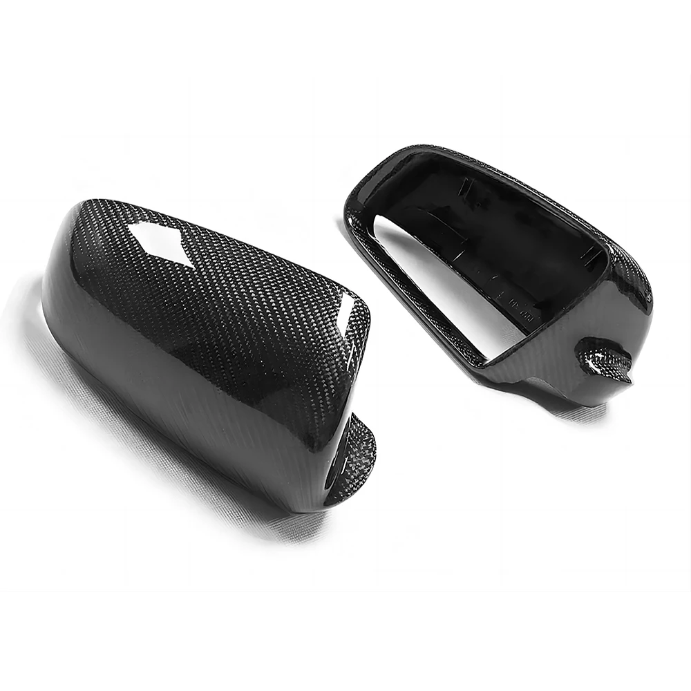 Replacement Rearview Side Mirror Covers Cap For Audi 04-08 A3 A4 A6 2006 S3 S6 Real Carbon Fiber Shell