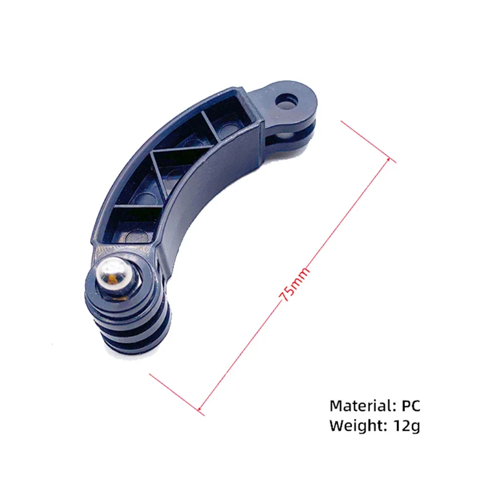 액션 카메라 짧은 익스텐션 로드 짧은 곡선 로드 헬멧 마운트, 확장 곡선 로드, GoPro Hero 12 11 10 9 Insta360 X4 X3 DJI용