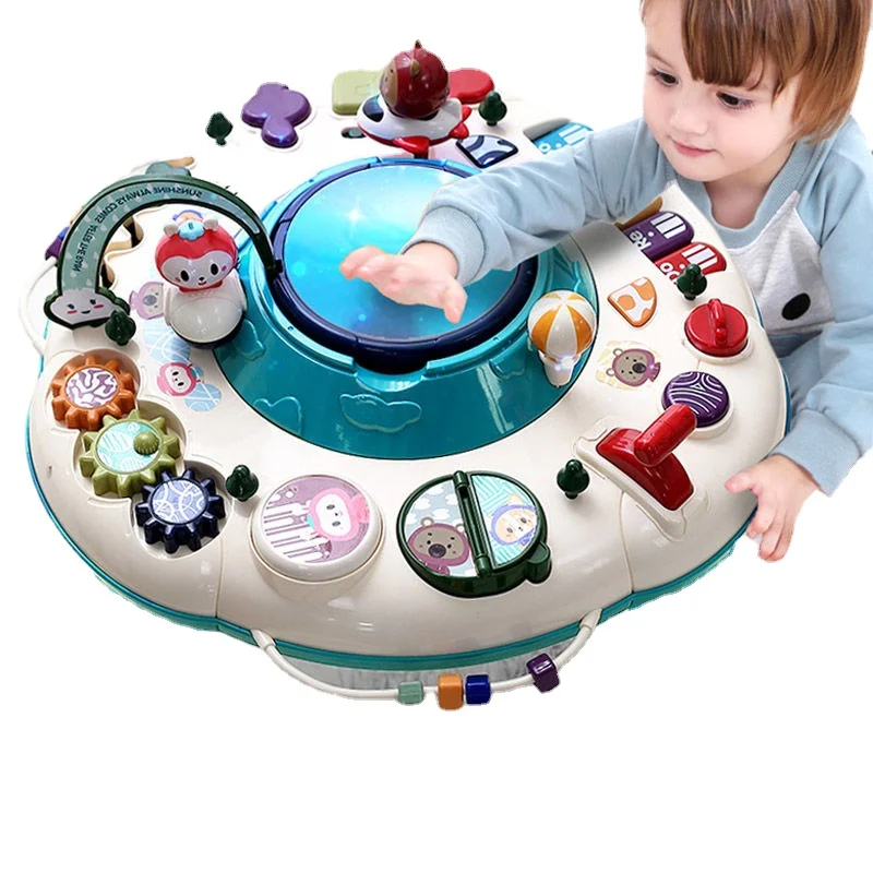 Hxl mesa de juegos multifuncional para niños, mesa de estudio, juguetes para bebés, regalo de educación temprana para bebés