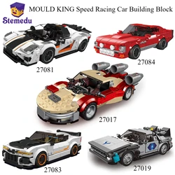 MOULD KING 27017 Speed Racing Car Building Block Sets For Adults Aland Airship Car with Display Case for Kids Gifts 27081 27019