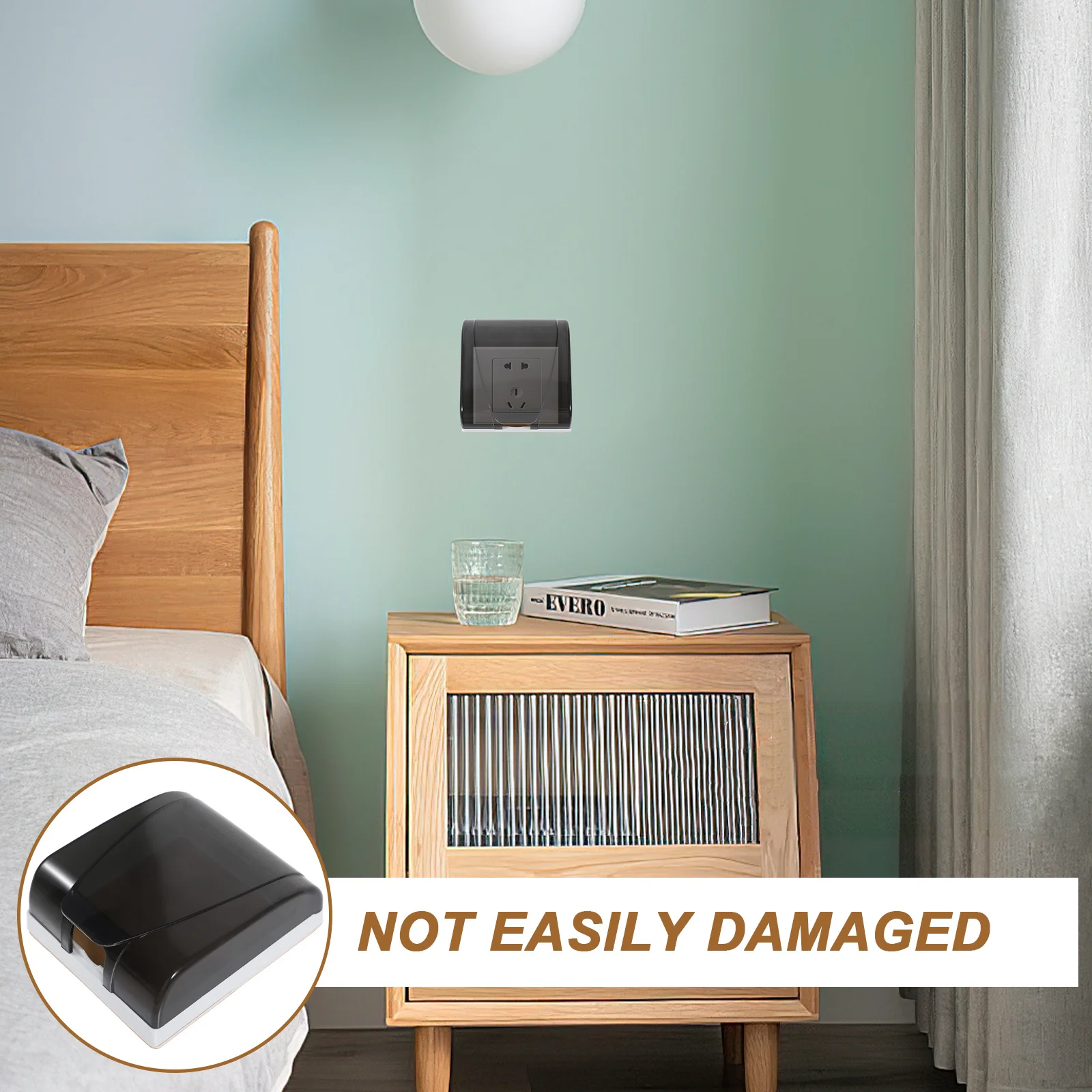 غطاء مخرج كهربائي مقاوم للماء، مادة كمبيوتر شفافة، صندوق توصيل مقاوم للرذاذ، حماية ذاتية اللصق للحمام