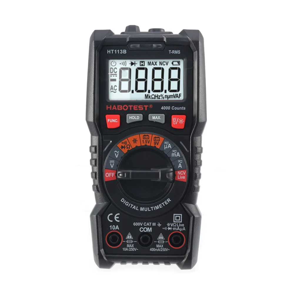 1pc HABOTEST HT113B Professionelle Digital Multimeter True RMS AC DC Strom Spannung Kontinuität Widerstand Gauge Elektrische Werkzeug