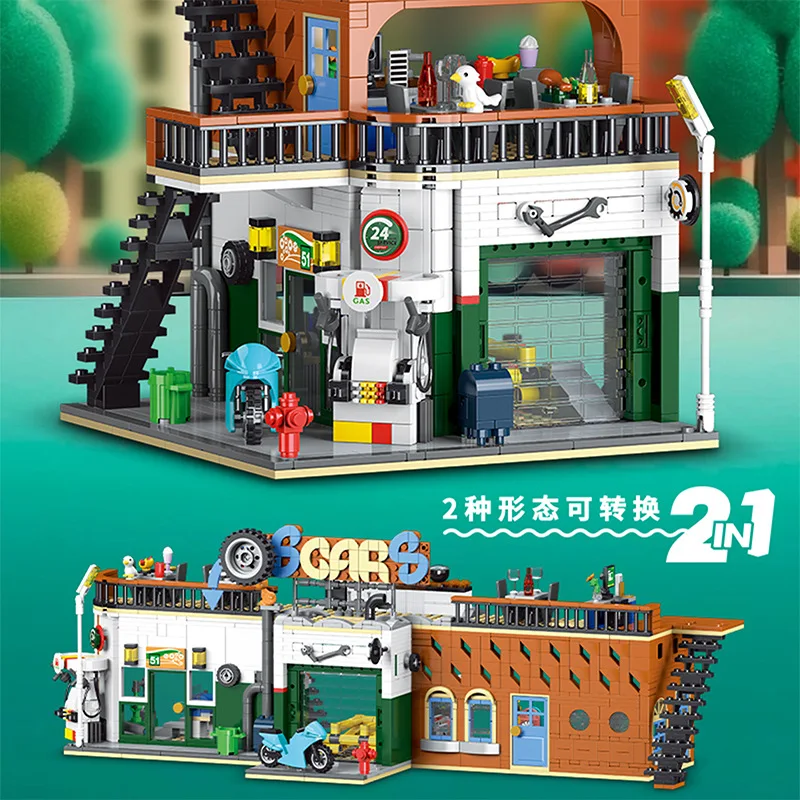 1637-pieces-moc-2-en-1-atelier-de-reparation-automobile-vue-sur-la-rue-blocs-de-construction-modele-briques-de-construction-assemblage-bricolage-jouets-pour-enfants-cadeaux-garcon