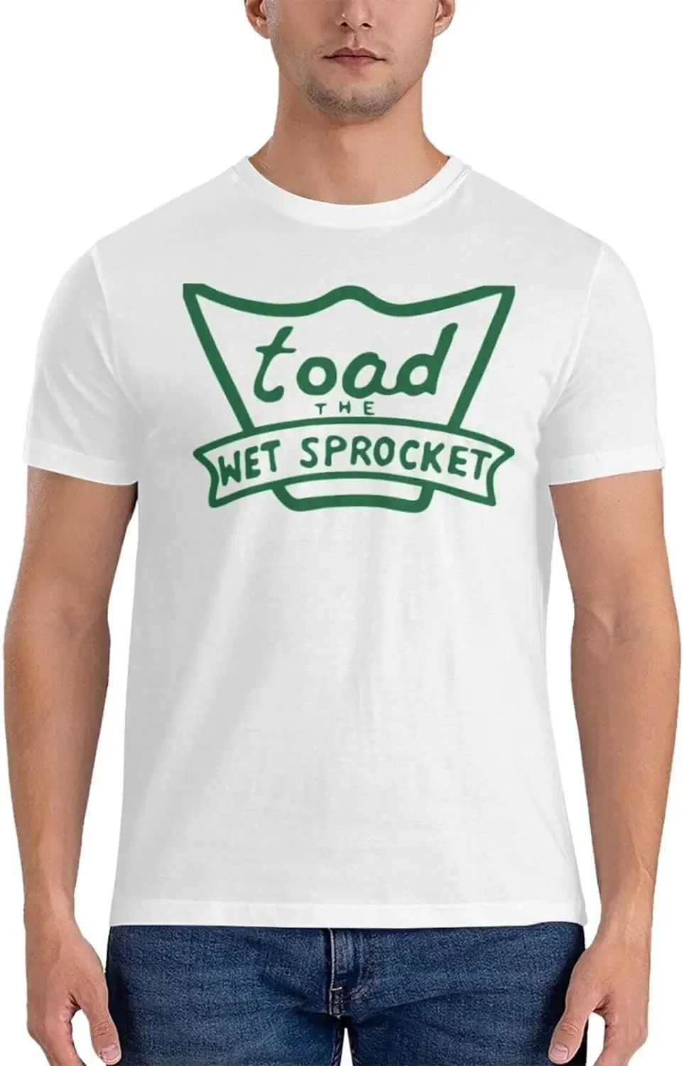 Toad The Band Wet Sprocket Men's Crew Neck Short Sleeve Tops Trend Versatile T-Shirt Black