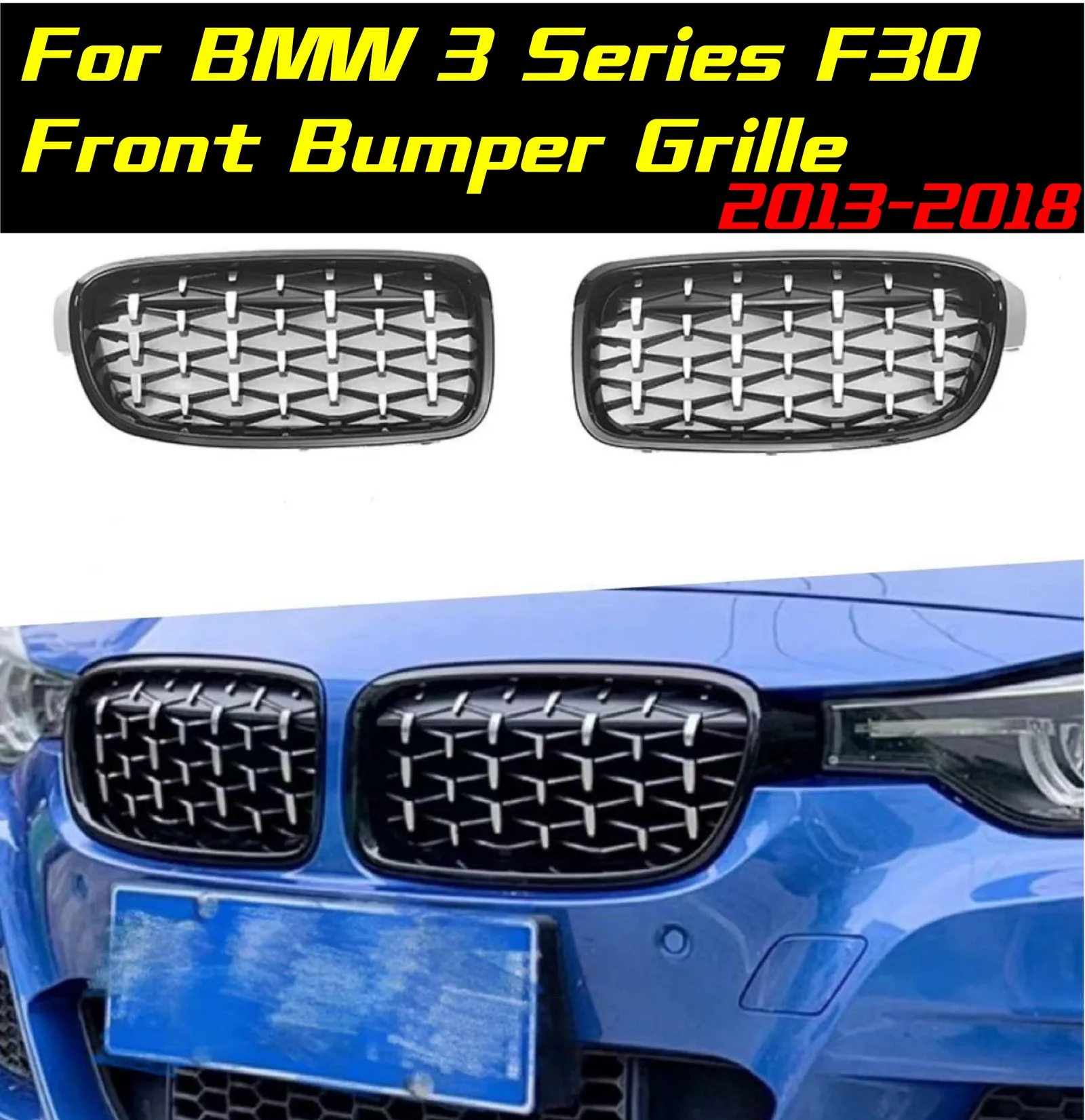 

Решетка переднего бампера для BMW 3 серии F30 2013-2018 Передняя решетка Авто гоночная решетка Модификация решетки спортивный комплект кузова Автомобильный аксессуар