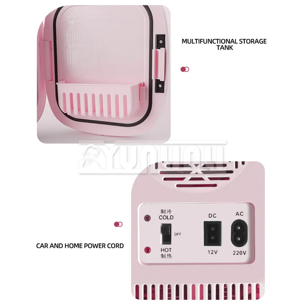 Household Mini Refrigerator Car Refrigerator Cosmetic With Lights Makeup Mirrors Multifunctional Insulation Boxes Frigoriferi