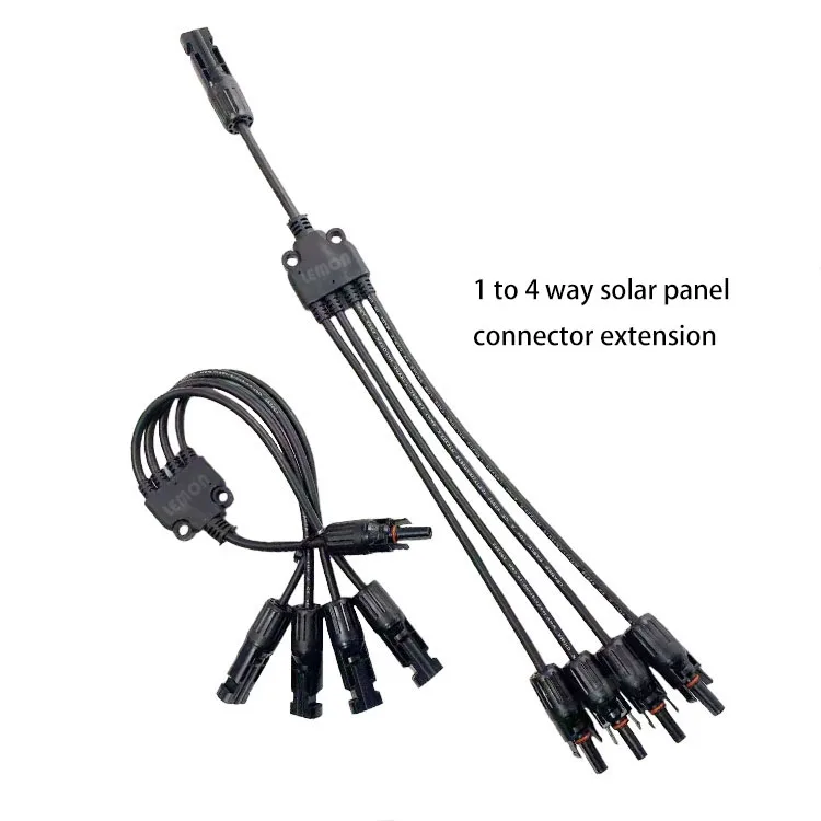 IP67/IP68 Waterproof 1-to-4 Y-Branch Solar Splitter Connector, PV Cable Shunt Plug, four-way distribution for solar energy panel
