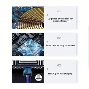 Ladegeräte zur drahtlosen Automobilladegeräte, schneller Ladeunterstützung für iPhone 15, 14, 13, Samsung S23, S22, Xiaomi, 15W, Auto 10 Hauptverkauf Mobiles Frachtzentrum - №10