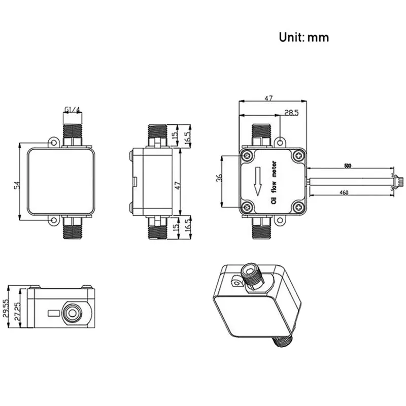 ABAE-6X OF07ZAT 2Min Oval Gear Flowmeter Sensor Flow Sensor Gear Oil Flowmeter