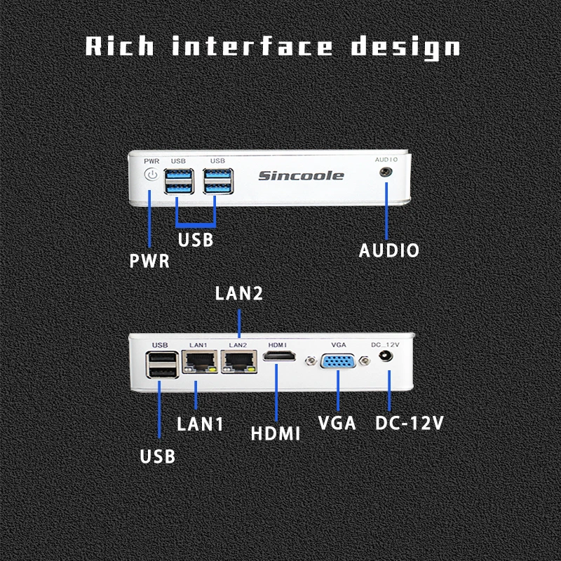 Sincoole Mini PC，Intel 12th N100 Mini PC 16GB DDR4 512GB 4K UHD Dual HDMI Dual Band WiFi Windows 11 pro Mini Computer