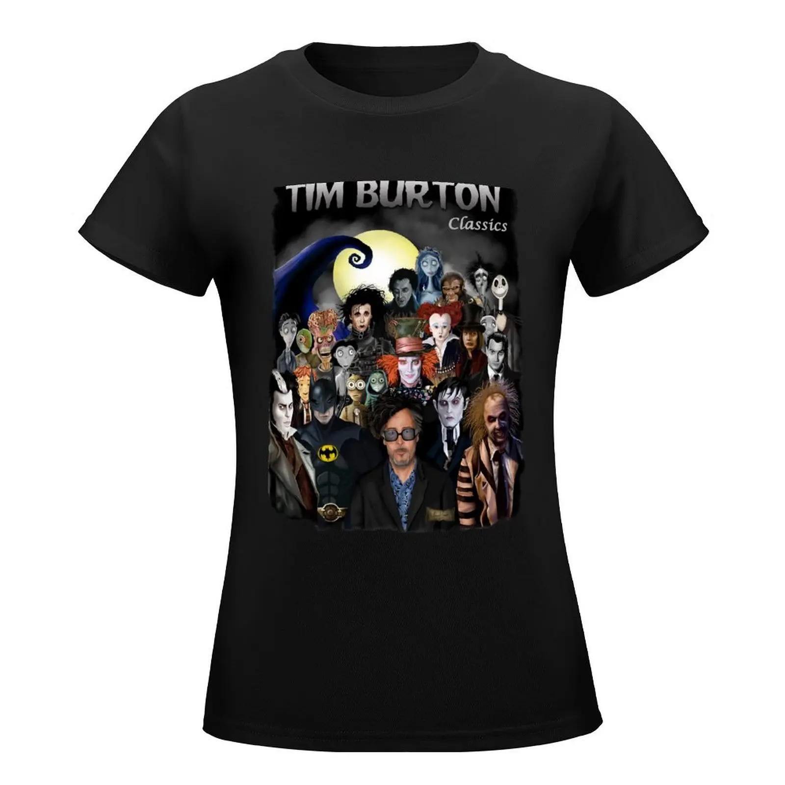 Tim Burton Classics T-Shirt oversized plus size tops cute clothes anime clothes spring clothes Women 2024