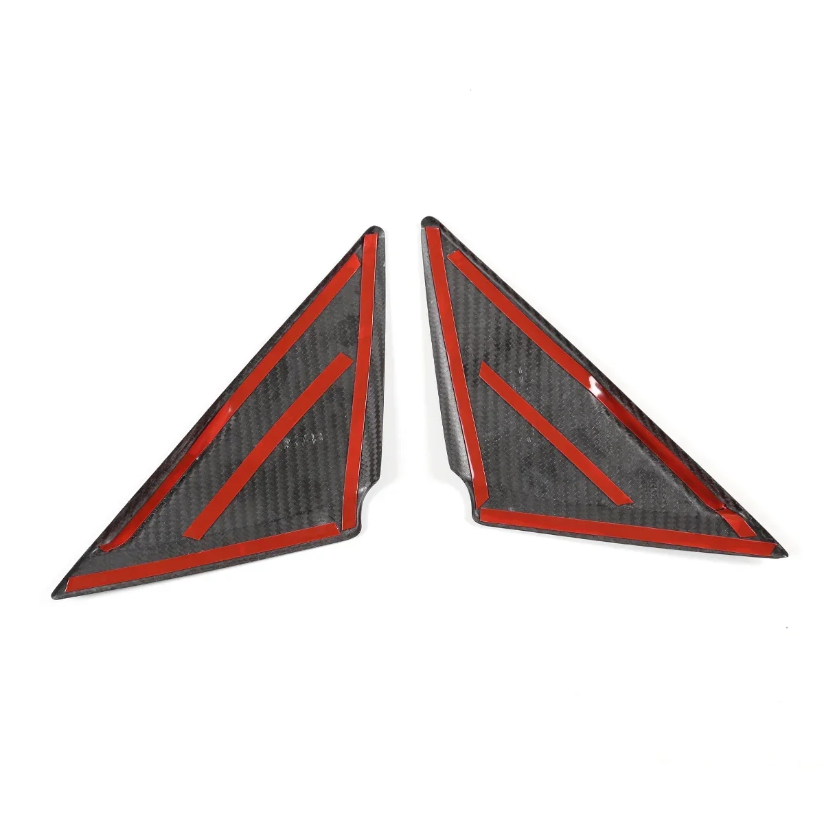 For 2008-2016 Nissan GTR R35 real carbon fiber car front A-pillar triangle decoration sticker exterior decoration accessories