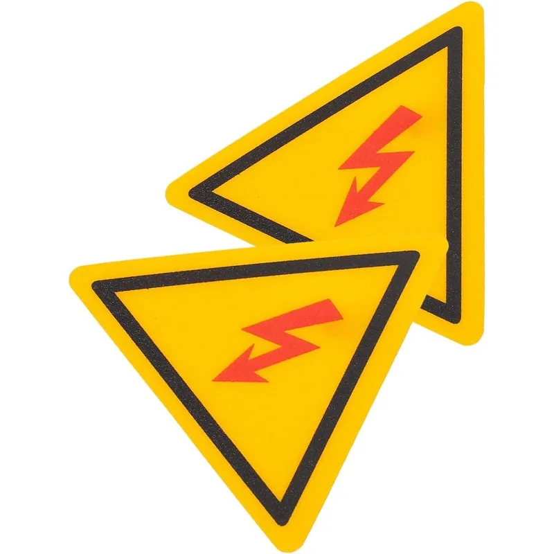 2 قطعة ملصقات تحذير الجهد العالي |   علامات تحذير الصدمات الكهربائية ملصقات السلامة للكهرباء |   ملصقات مخاطر الجهد العالي