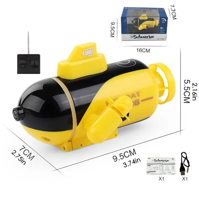 Submarino de controle remoto rc barco de corrida navio à prova dwaterproof água recarregável rc submarino brinquedo água para mergulho em piscinas lagoas