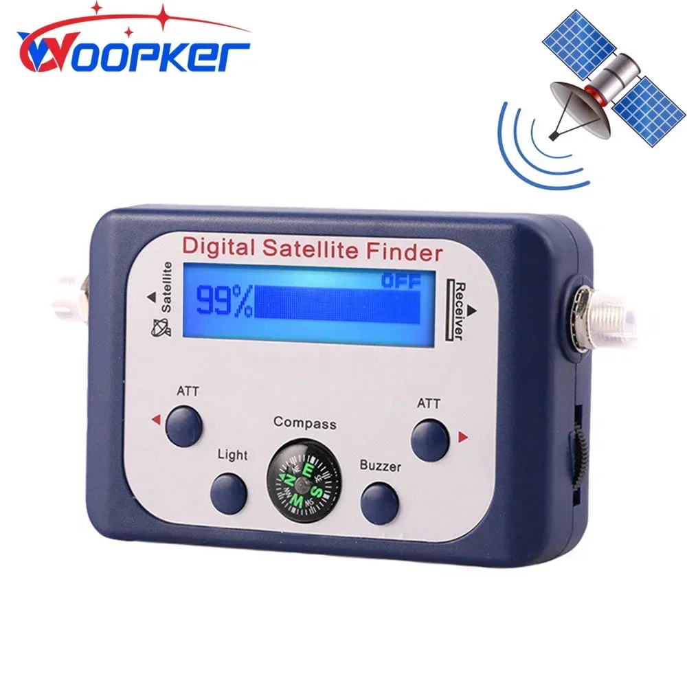 Digital Satellite Finder Satlink Tester Meter TV Signal Receiver Sat Finder with Compass and LCD Display FTA DVB S2 TV Tuners