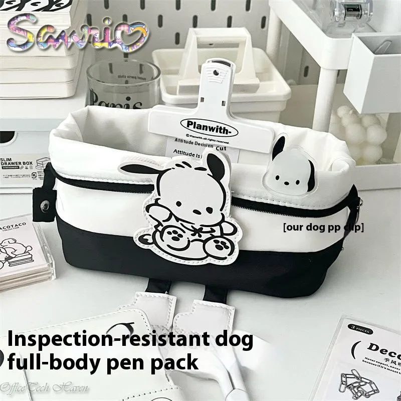 Nuovo Sanrio Cartoon Cute Pochacco borsa per matite di grande capacità borsa per cancelleria borsa per matite multifunzionale per studenti di grandi