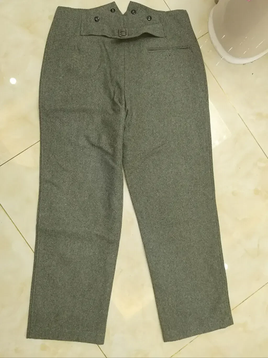WW2 독일 EM M40 필드 그레이 그린 울 튜닉 & 바지 정장 군복