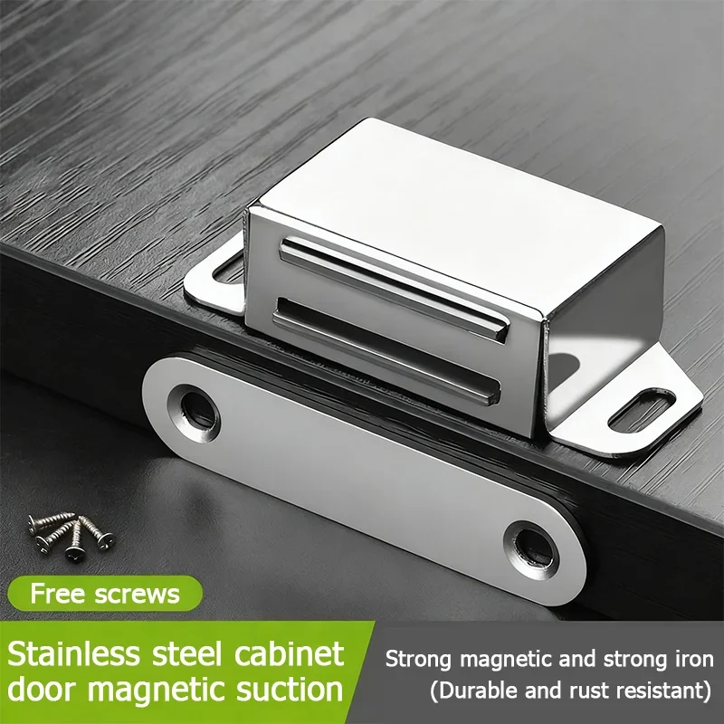 Cupboard Kitchen Furniture Magnetic Cabinet Door Magnetic adsorption Stainless steel hardware accessories for Door lock buckle