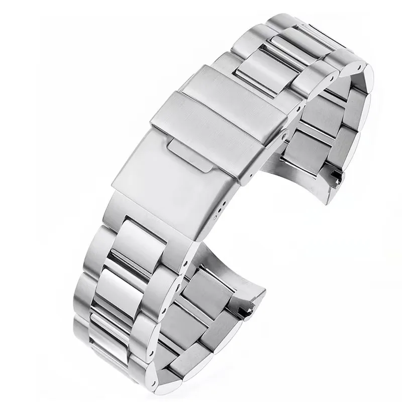 21mm Watch Strap for Longines HydroConquest Conquest L3.781 782 642 Silver Solid Premium-Grade Stainless Steel Watch Band view 6