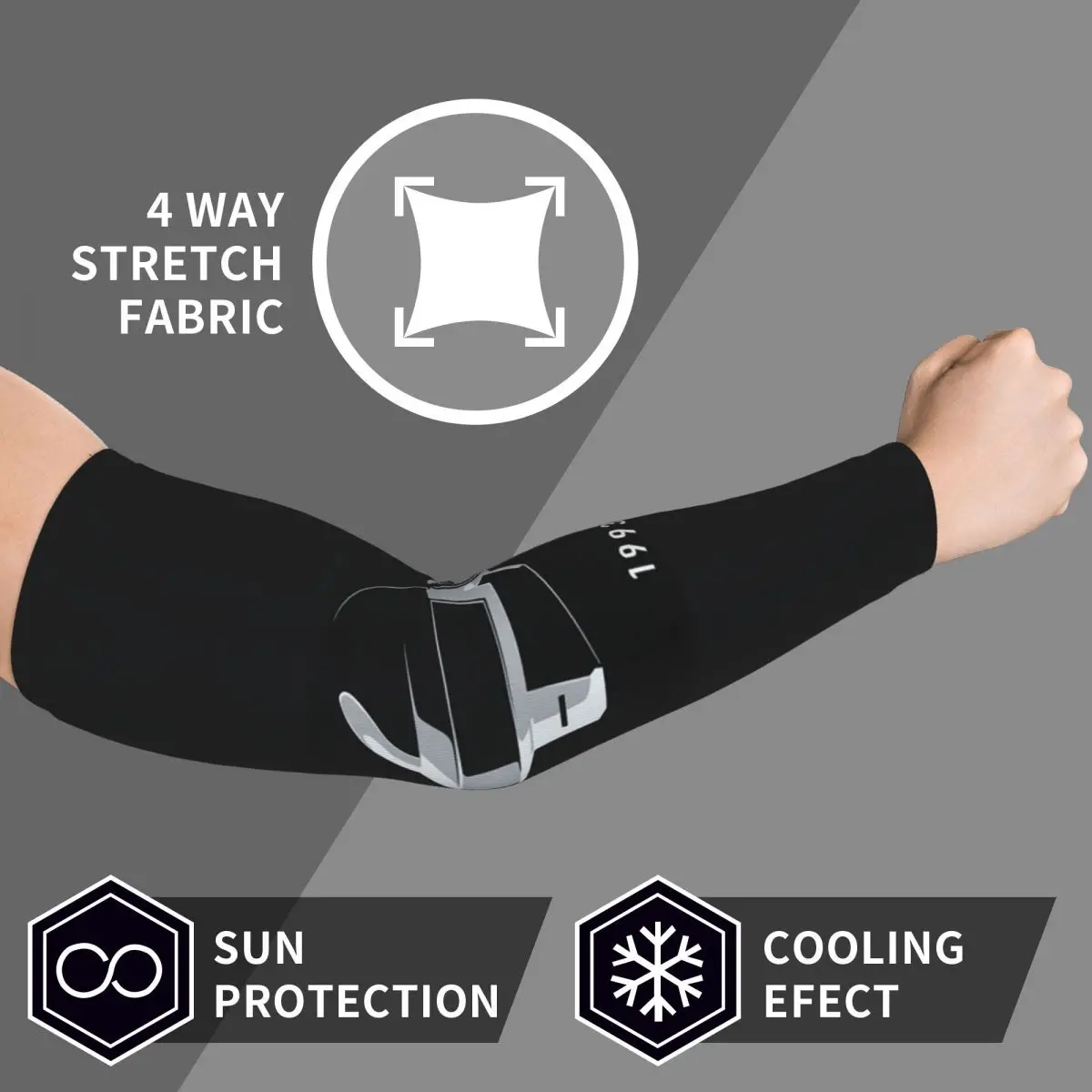 Daft Punk Electronic Music Band Tribute Helmet Art Arm Sleeves Men Women Sun Protection Tattoo Cover Up Sports Cooling Cycling