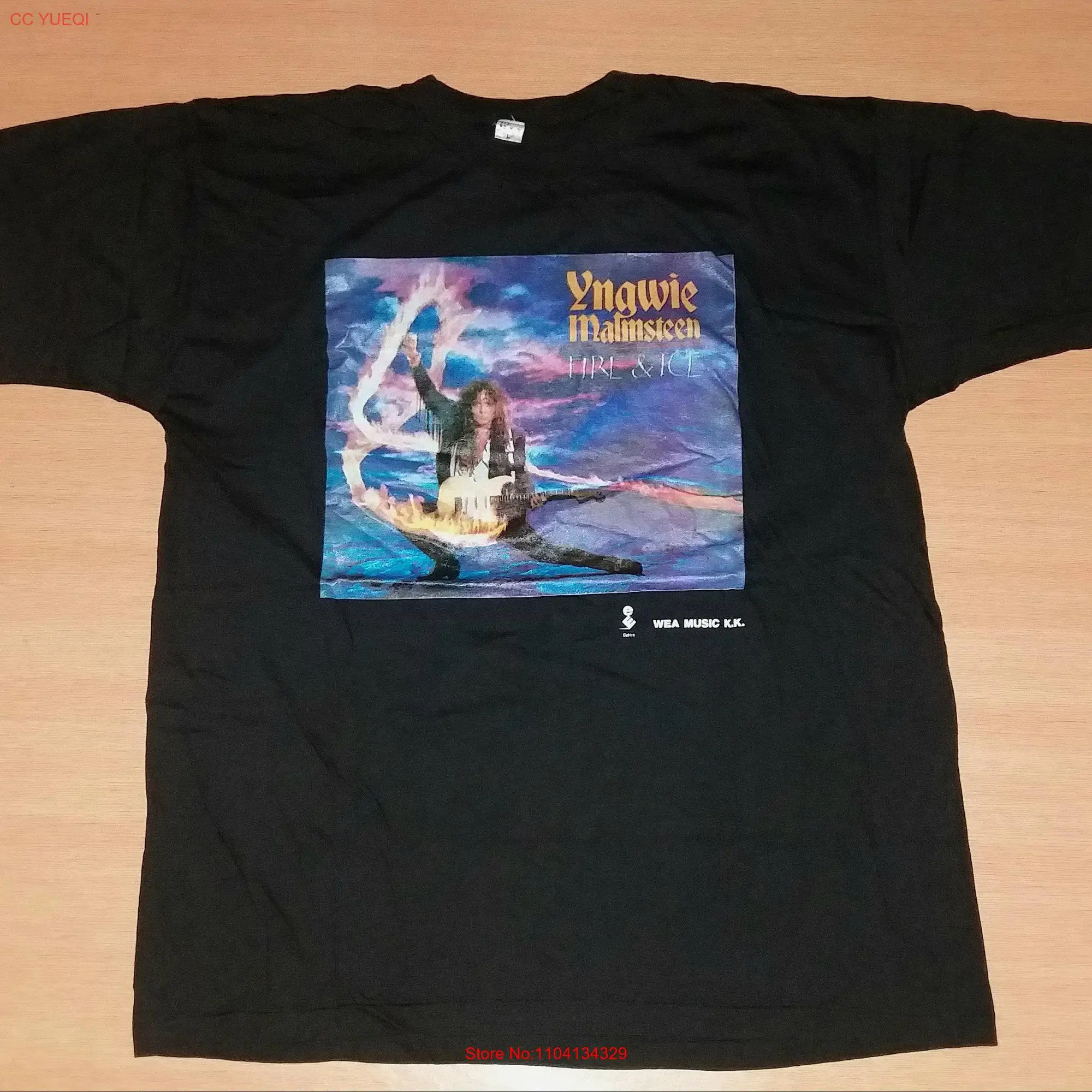 Vintage 1992 YNGWIE MALMSTEEN Fire Ice Tour Concert iron on promo very rare 90s T shirt long or short sleeves