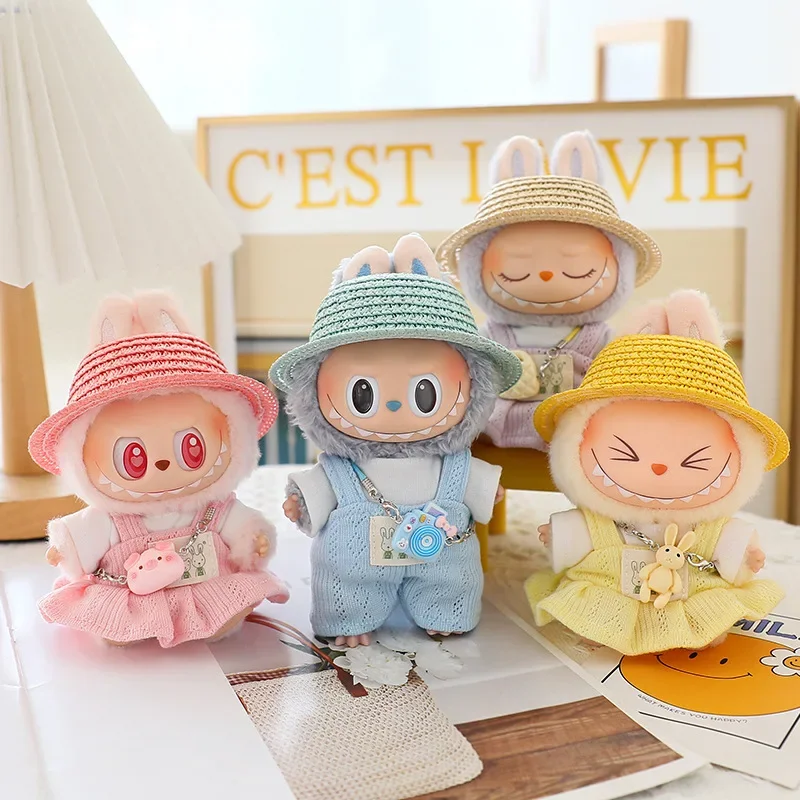 

Candy Colored Dress & Suspender Pants for Ropa Labubu Cute Doll Clothes