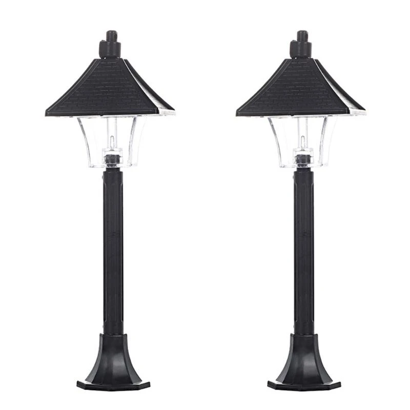 

2PCS Miniature Street Lamp Landscape Lamp for 1/12 Dollhouses Outdoor Scenery