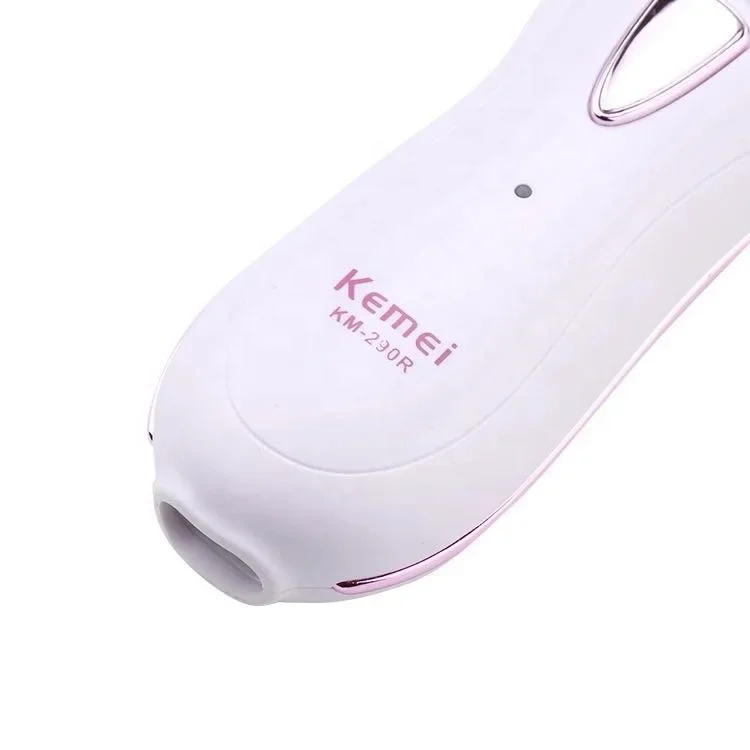 Kemei-Body Scraping Shaver para Lady, KM-290R, Navalha Feminina, Removedor De Cabelo, Multifuncional Epilater