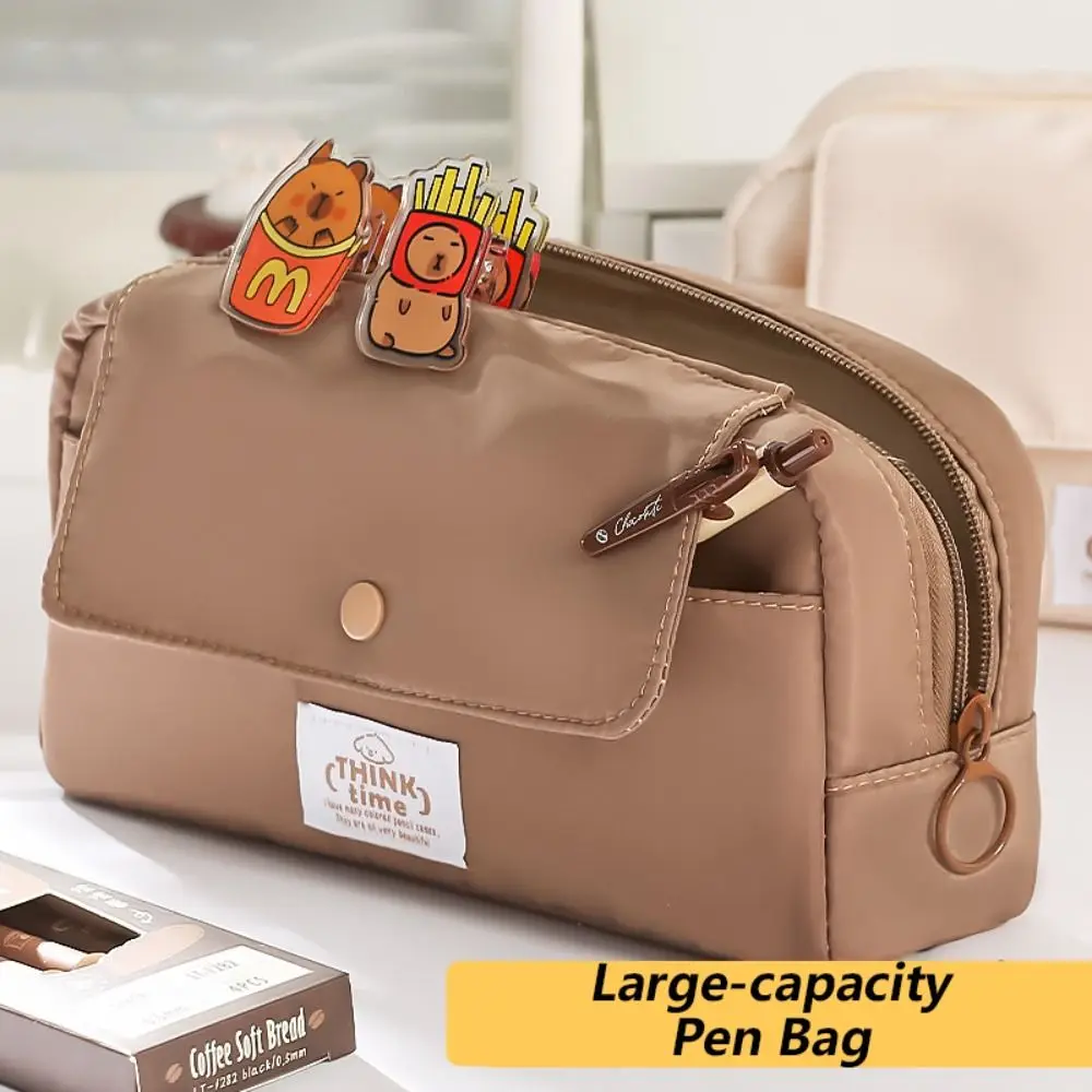 ポータブル多層ペンバッグ大容量汚れにくい鉛筆ケース洗えるペンボックス学校オフィス