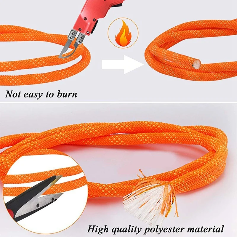 10M Rock Climbing Rope Diameter 12 Mm Heavy Duty Tree Climbing Rope Fire Escape Safety Rope With 2 Carabiners For Rappelling Fis