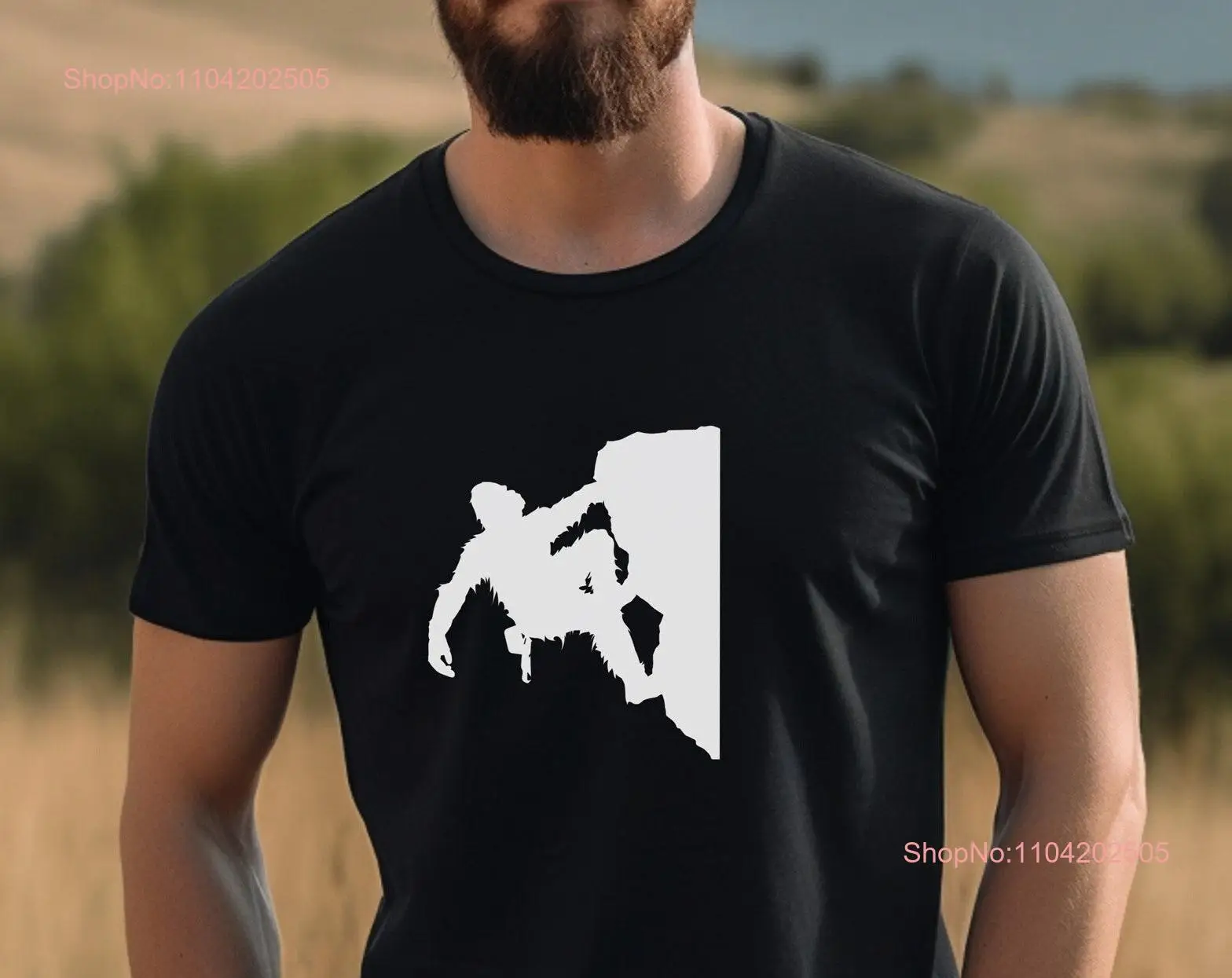 Футболка Sasquatch Rock Climbing BigfooT с длинными или короткими рукавами