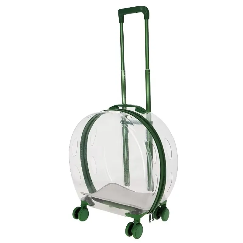 Pet Transparent Case Dog Carrier Travel Outdoor Wheel Suitcase For Cat And Dog Pet Trolley Cat Stroller