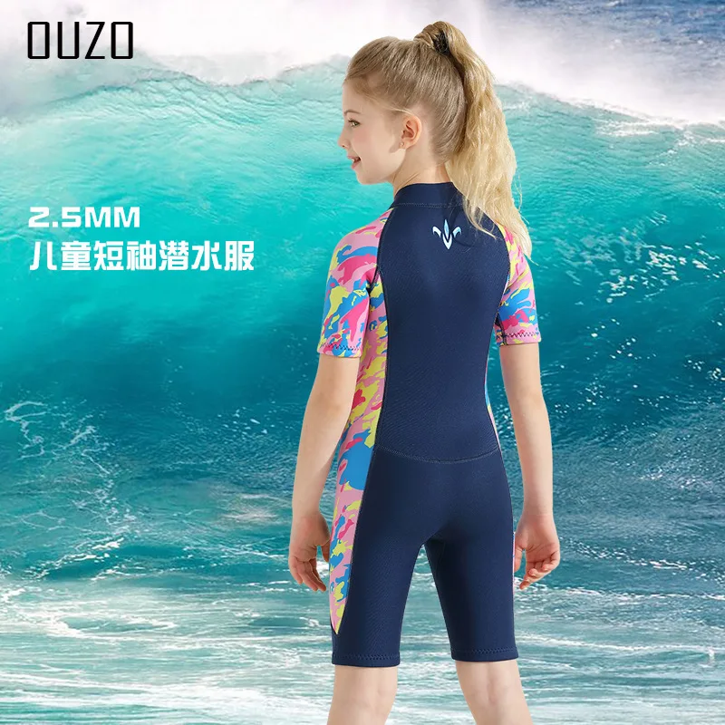 Crianças wetsuit shorty para meninos meninas juventude 2.5mm neoprene térmico terno molhado zíper frontal para natação mergulho surf ternos de mergulho