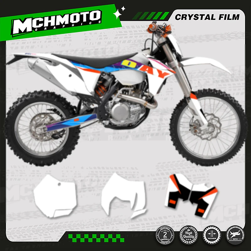 

MCHMFG индивидуальная мотоциклетная графическая фоновая наклейка для KTM EXC XCW 2012 2013 SX SXF 2011 2012, номер имени на заказ