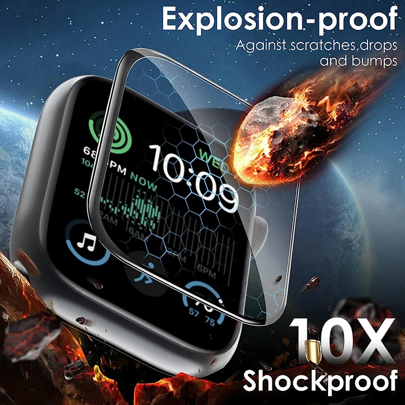 واقي شاشة كامل لساعة أبل الترا 1 2 49 ملم طبقة رقيقة واقية لسلسلة Iwatch 9 8 7 se 6 45 ملم 41 ملم 44 ملم 40 ملم 42 ملم 38 ملم