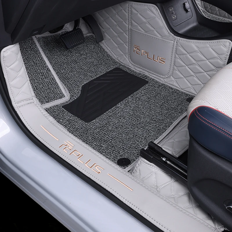 Car For Nappa Leather Foot Mat For BYD ATTO 3 YUAN PLUS 2022-2025 Wire Floor Carpet Protector Waterproof Pad Internal Accessory