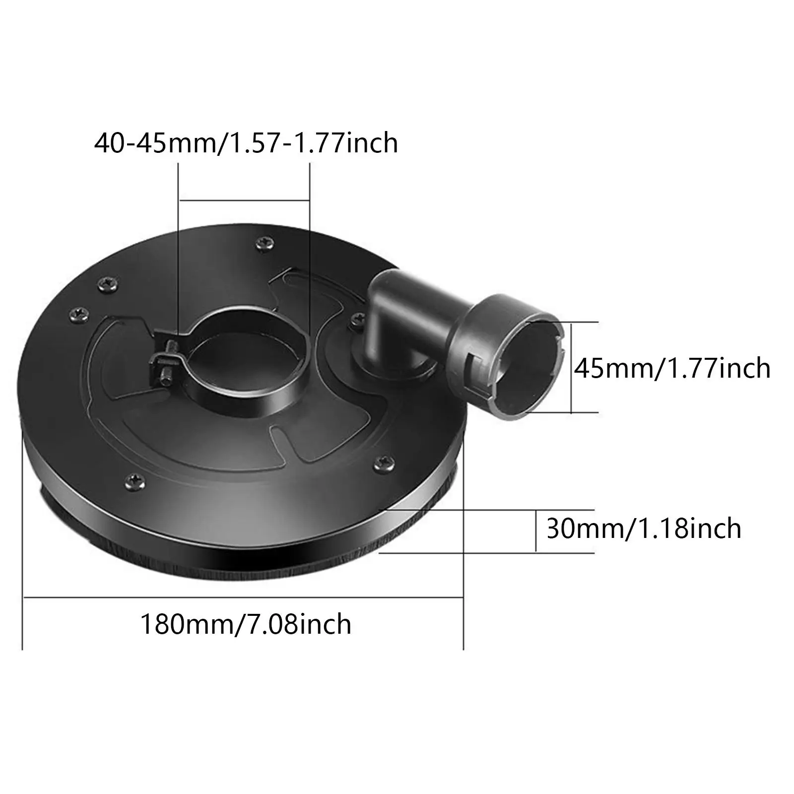 Dust Shroud for Angle Grinder Multifunctional Efficient Metal Dust Cover Collector for Wood Floor Waxing/polishing Tile Glazing