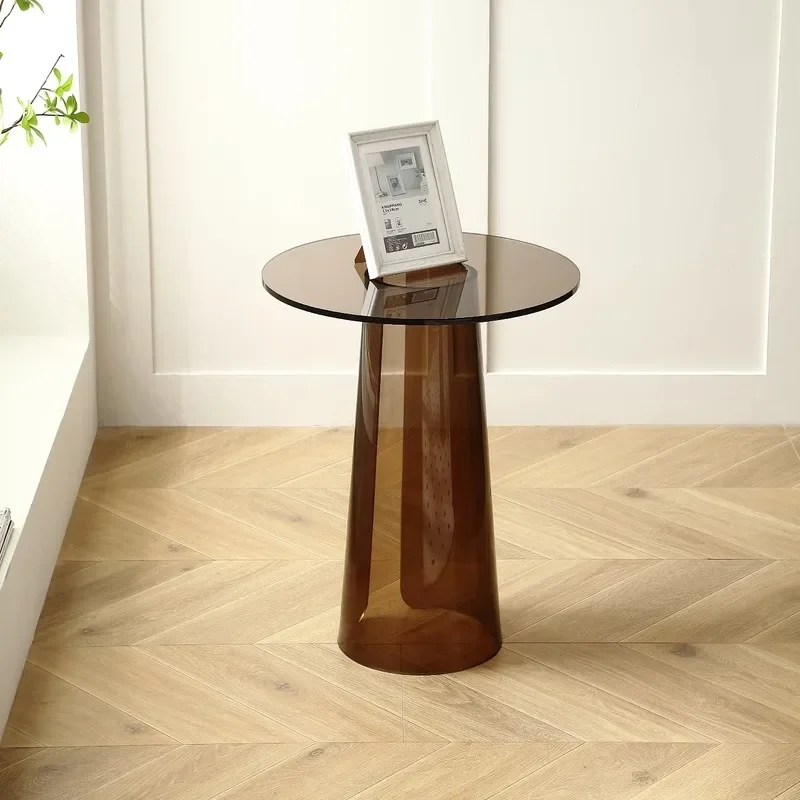 Nordic acrylic coffee table combination side table, modern and simple model room, hotel club, circular small coffee table