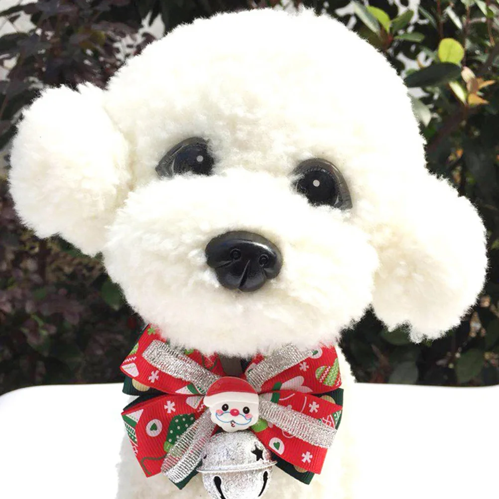 

2Pcs Adjustable Pet Collar Bow Tie Christmas Bowknot Shape Necklace for Dog Cat Rabbit Party Festival Decor Pet Bow Tie