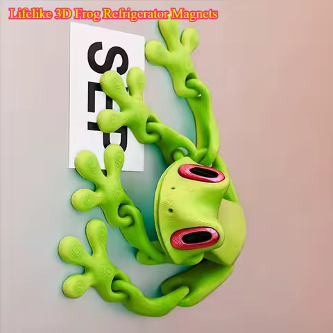 Lifelike 3D Frog Refrigerator Magnets - Creative Funny Variable Design Cute Whiteboard Sticker Decorative Accessories