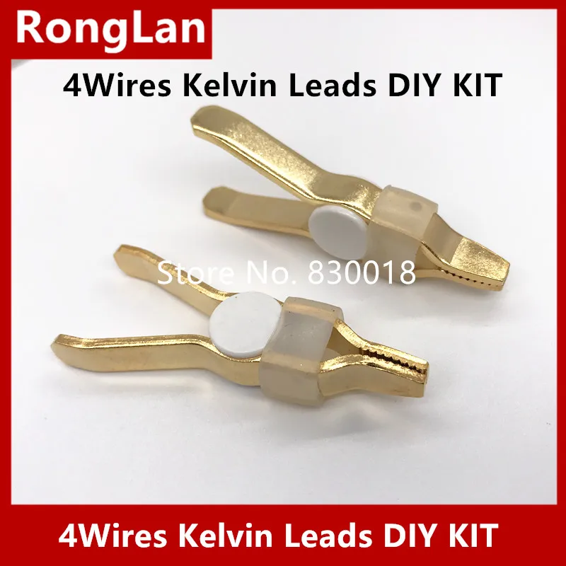 [SA] 4Wires Kelvin Leads DIY KIT large current Kelvin Test Clip Kits --10pcs/lot