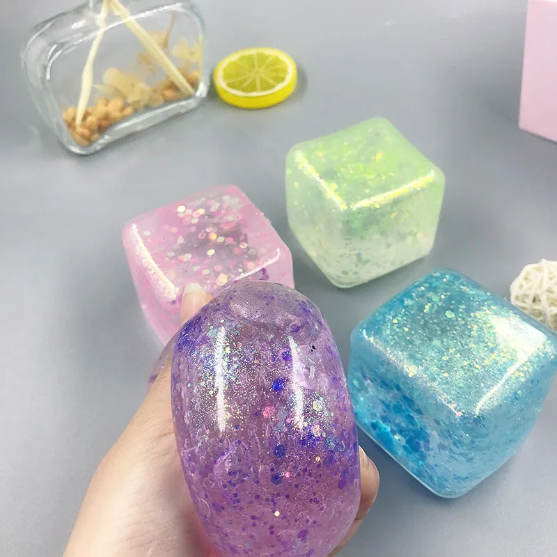 SS kaevixdio 1pcs Anti-Stress Toy  Strange Block Of Ice Pinch Happy Cute Prank Toy Funny Stress Reliever  Prop Color Random J140