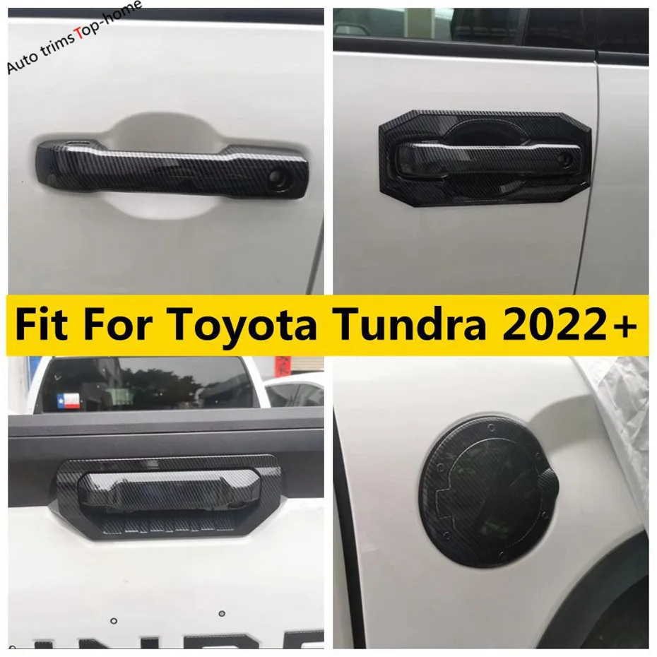 

Auto Door Handle Rear Door Handle Bowl Fuel Tank Pad Gas Oil Cap Cover Trim Fit For Toyota Tundra 2022 2023 Interior Accessories