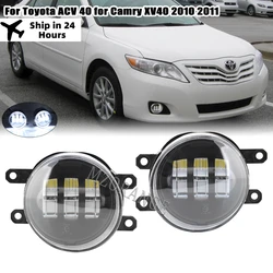 Car Grille Front LED Fog Light For Toyota ACV 40 for Camry XV40 2010 2011 ACV40 Facelift Foglamps Accessories