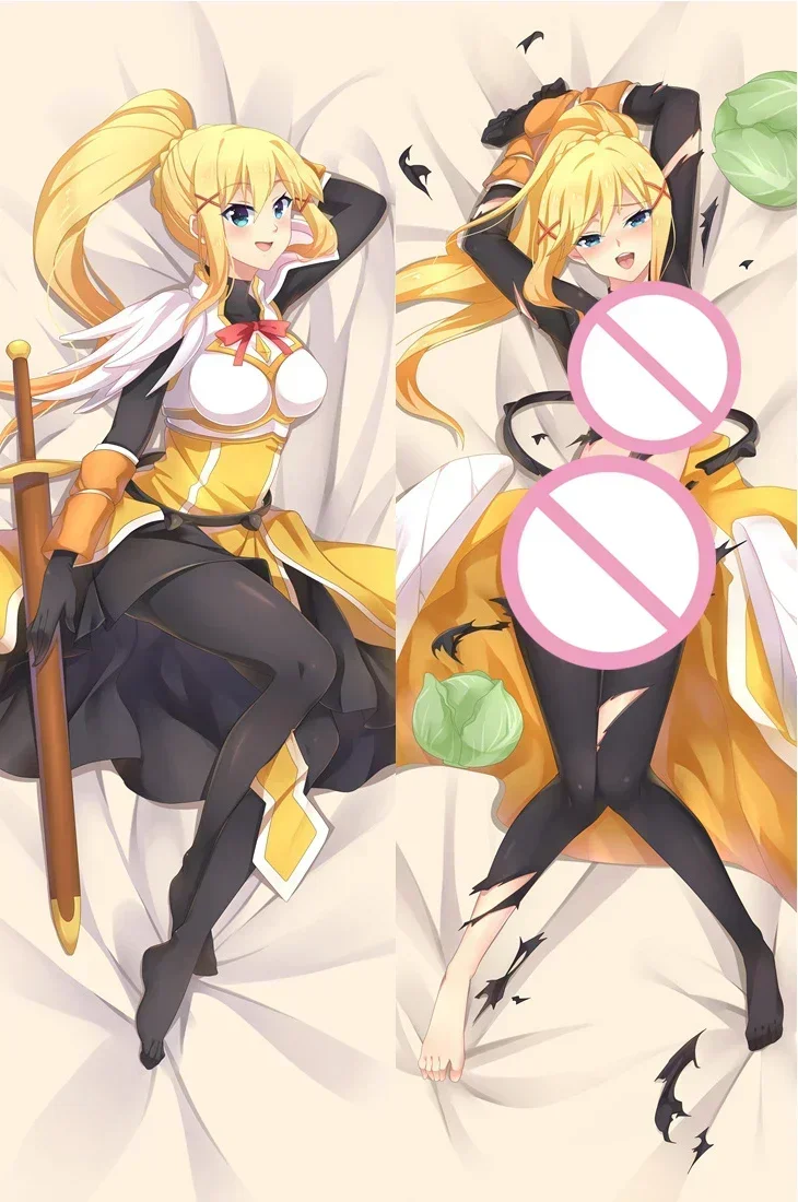 180cm Konosuba Darkness Pillowcase Cartoon Japanese Anime Hugging Body Pillow Customize Dakimakura Cover Sofa Cushion Decoration