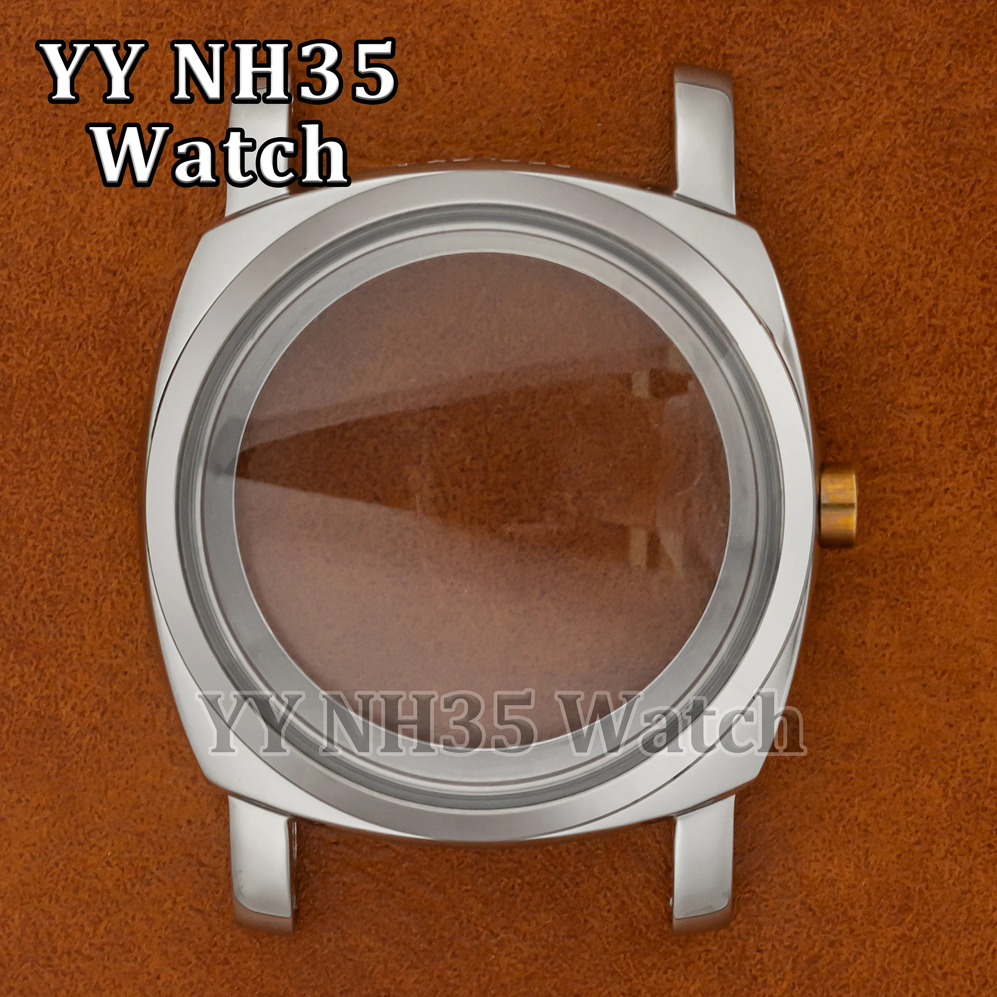 

47mm Watch Case for PAM 6152 Watch Parts Arcylic Bubble Mirror Stainless Steel Case fit ETA 6497/6498/ST3600 Mechanical Movement