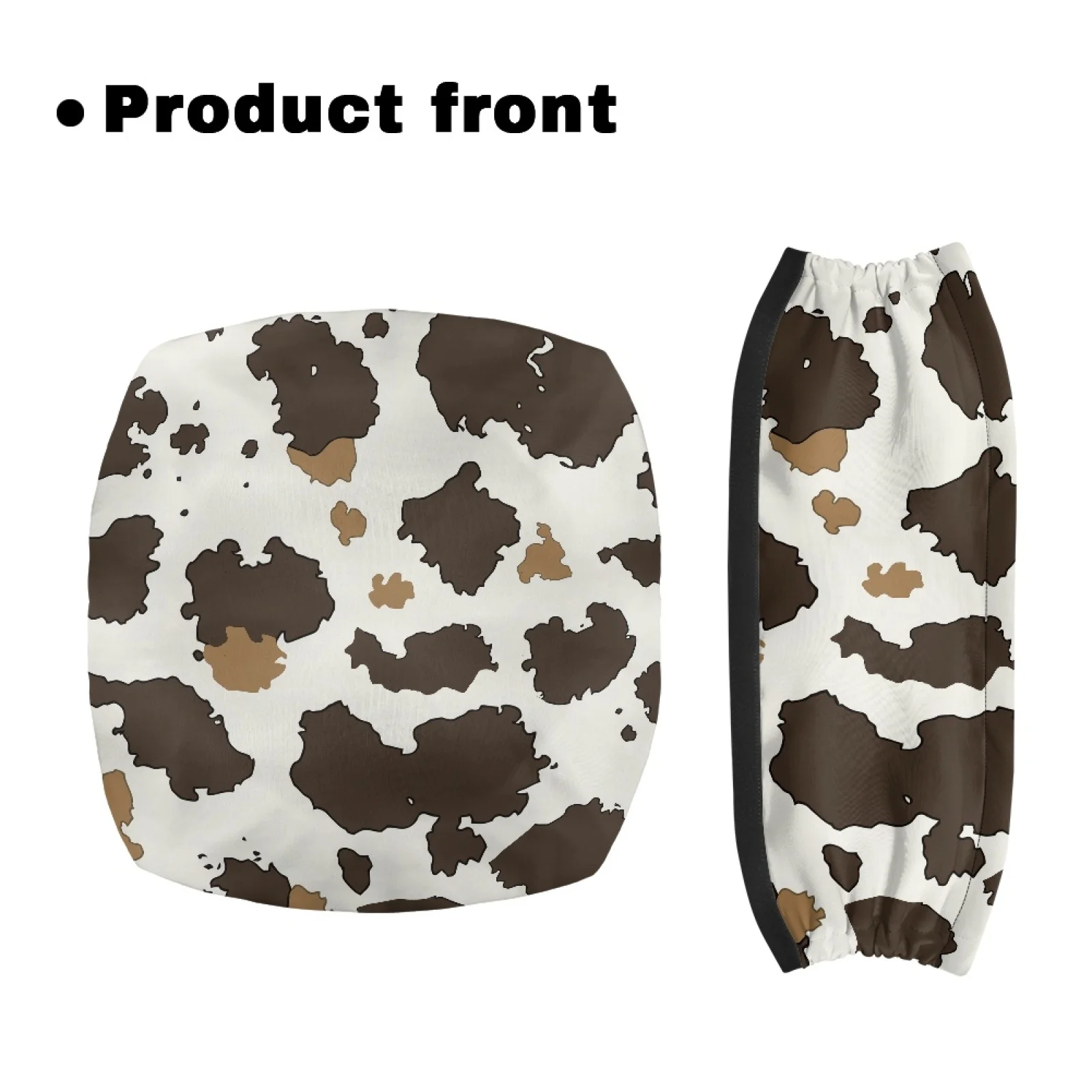 Coloranimal Cow Print 2PCS Walker Seat Cushion Cover Rollator Seat Cover for Ladies Home