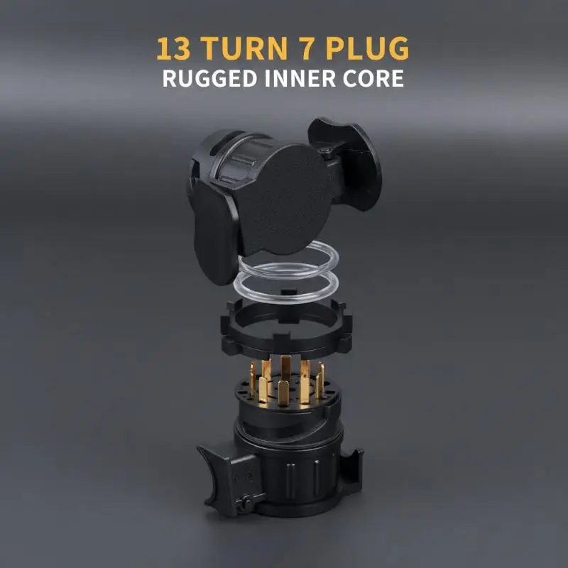 

Адаптер-переходник с 13 на 7 контактов, прочный разъем для прицепа, 12В, для буксировочного крюка, защита соединений, разъем A30, 1 шт.