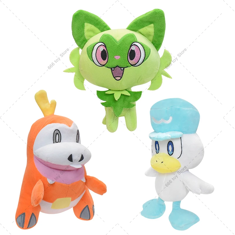 

3 Styles Anime Pokemon Plush Sprigatito Fuecoco Quaxly Peluche Doll Anime Cartoon Stuffed Birthday Toy Gift For Kids Children